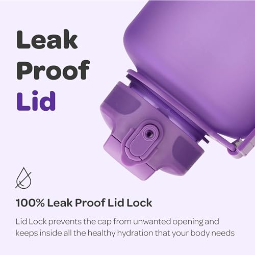 Image of Hydracy Water Bottle with Straw and Time Marking, 2 Litre Water Bottle, BPA-Free Drinking Bottle, Leak-Proof Sports Bottle, Condensation-Free for Sports and Outdoor Use