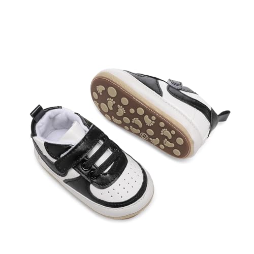 Image of Clowora Unsex Baby Shoes Boys Girls Infant Sneakers Non-Slip Soft Rubber Sole Toddler Crib First Walker Lightweight Shoes
