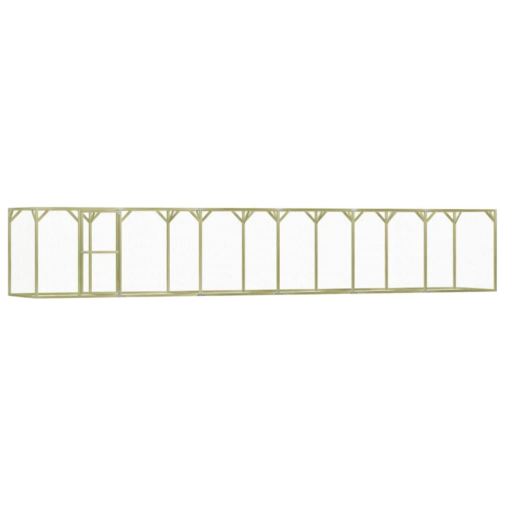 Jaula para gallinas, 1,5 x 9 x 1,5 m, madera de pino impregnada, gallinero, gallinero, gallinas, gallinas, patos y otros animales pequeños, espaciosa y práctica