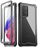 Poetic Guardian Case for Samsung Galaxy A53 5G (2022) [6FT Mil-Grade Drop Tested], Built-in Screen Protector Work with Fingerprint ID, Full Body Rugged Shockproof Cover Case, Black/Clear