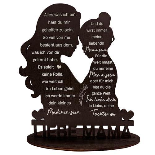 Muttertagsgeschenk,Mutter Tochter Geschenk - LIEBEMAMA Holzschild,Mama Geburtstagsgeschenk,Geschenke für Mama von Tochter,Mutter Geschenke zum Geburtstag & Muttertagsgeschenk