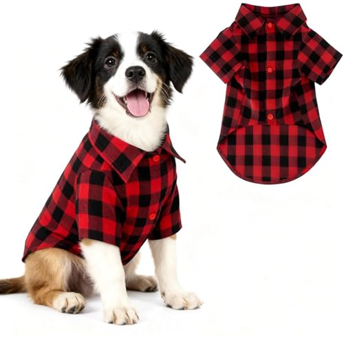 Disfraz Navideño para Perro Rojo Talla L