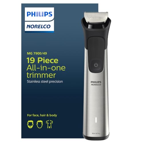 Multigroom Series 7000 , Men's Electric Trimmer, MG7900/49 - The Precision Trimming Guard Provides 5x More Precision Settings Vs The Predecessor , Includes Body Combs For Body And Intimate Grooming