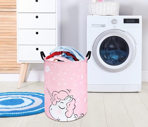 Image of Round Laundry Basket Storage Bins Nursery Hamper Gift Baskets for Home,Office,Home Decor