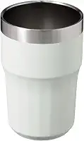 Copo Térmico Inox 384ml Cerveja Tumbler – Parede Dupla Design Premium Conserva Temperatura (Branco)