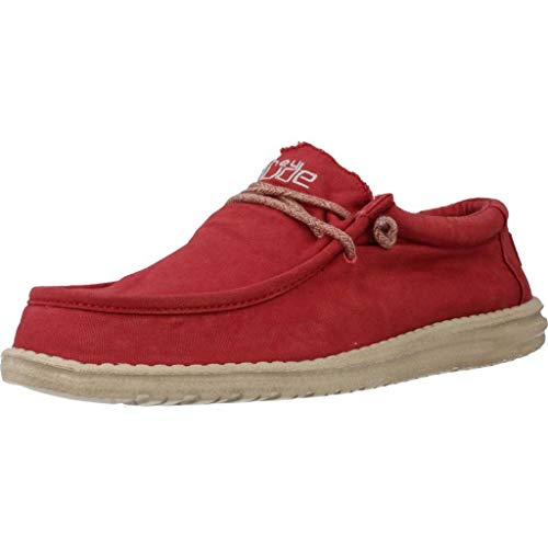 Dude Shoes Hombre Wally Lavado Ladrillo UK8 / EU42