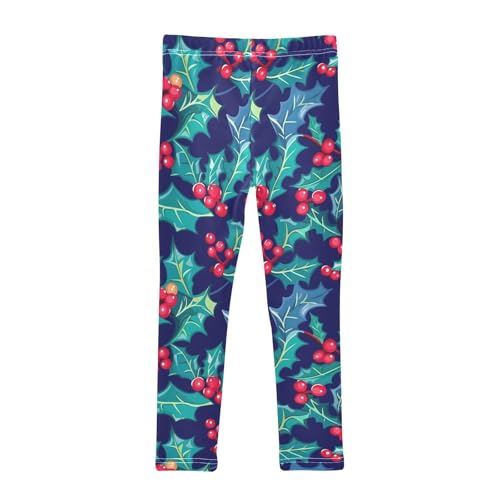 Christmas Holly Leaves Kids Baby Girls Cotton Pants Casual High Waisted Activewear Sports2