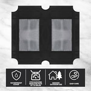   2-Pcs-Elevated-Dog-Bed-Replacement-Cover-Raised-Pet-Cot-Replacement-Cover-with-Mesh-Panel-36-x-30-Inch-for-Outdoor-Indoor-Cot-Not-Included-Black