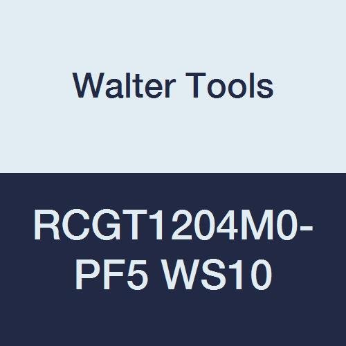 RCGT1204M0-PF5 WS10 Carbide Tiger-Tec Positive Indexable Turning Insert, Round Corner Radius, 0.472" IC, 3/16" Thick, 0.047" - 0.197" Depth of Cut (Pack of 10)