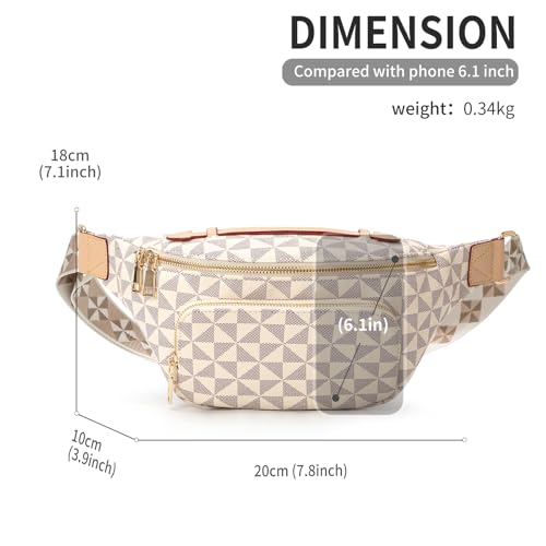 Image of Crossbody Sling Bag for Women & Men | Trendy Checkered, Fanny Pack, Waist Bag, Travel, Festival & Daily Commute