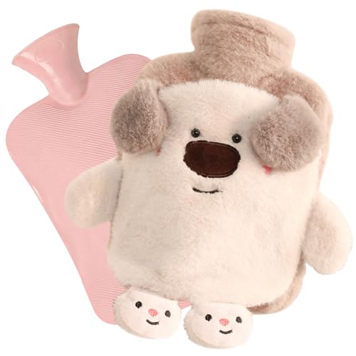 1L Botella De Agua Caliente Para Niños, Gran Botella De Agua Caliente Peluche, Bolsa De Agua Caliente Con Funda Desmontable, Contenedor Interior Extraíble, Regalos Para La Familia