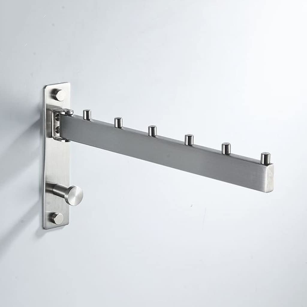 MOBYGKFY Stainless Steel Folding Clothes Drying Racks Hangers Storage Balcony Wall Hanger for Clothes Organization