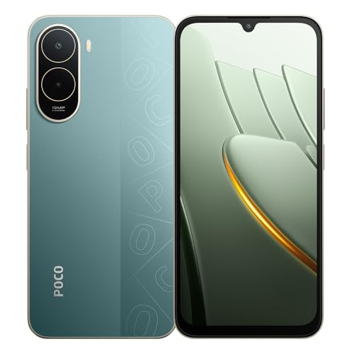 XIAOMI POCO C81 Pro 4G Smartphone 4GB +256GB Powerful Octa-Core Processor Immersive 6.9' Display Massive 6000mAh(typ) Battery 13MP AI Dual Camera, Charger Included (Green)