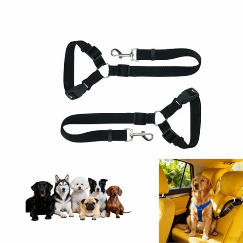 2-in-1 Car Seat Belt for Dogs, Headrest Dog Safety Harness