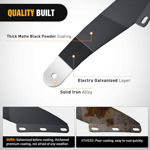 Image of Nilight 50 Inch Curved Light Bar Bracket for Ford Ranger 1993-2011 Pickup | for Ford Ranger 1993-2011 Pickup 4-Door or 2-Door, Upper Windshield Roof Cab Brackets