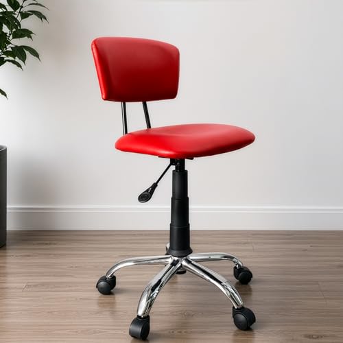 Image of DIYA Seating Vibe Square Rolling Stool (1 Year Warranty) - Red