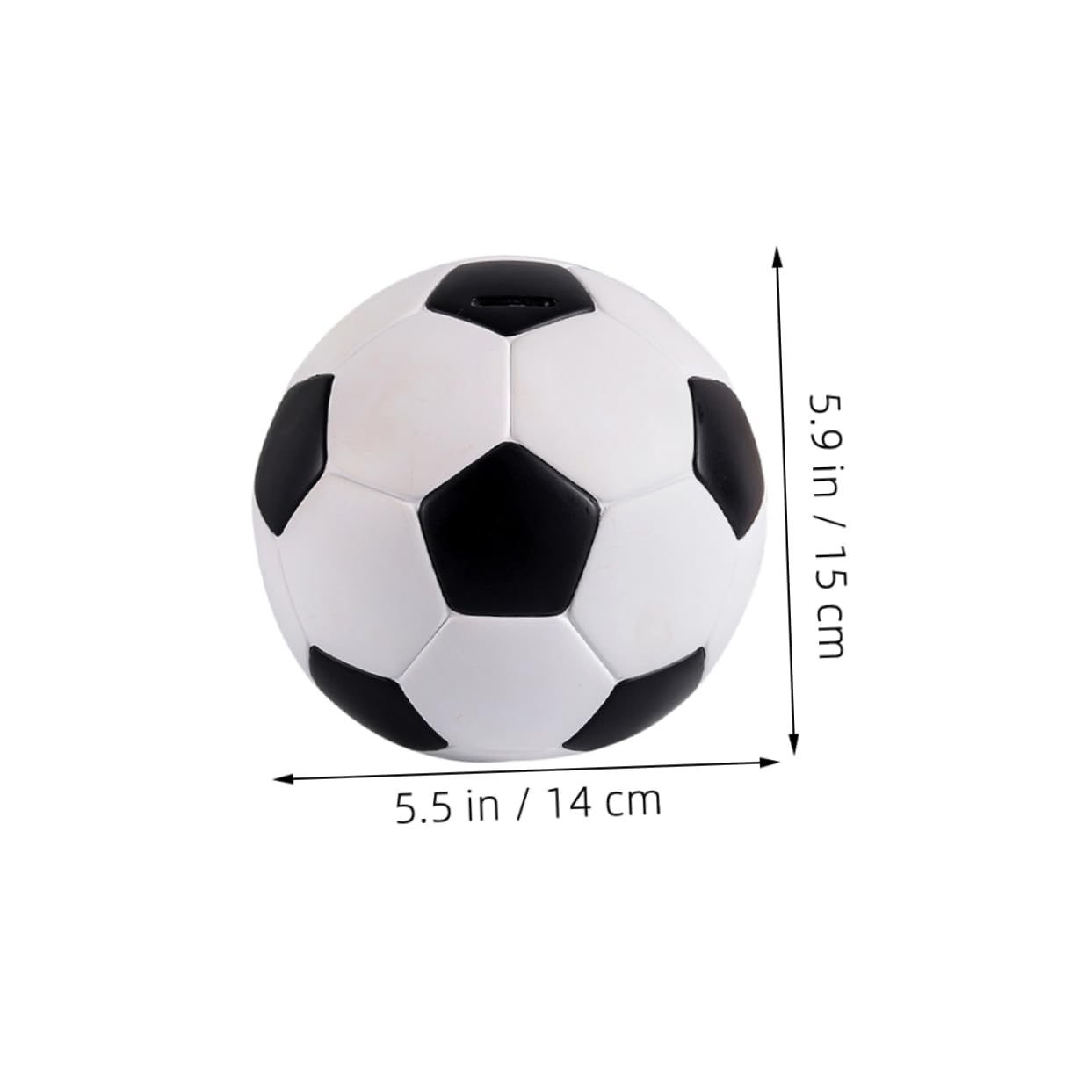 Vinile Salvadanaio 2 Pezzi a Forma di Pallone da Calcio
