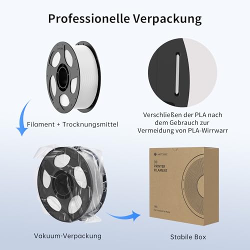 Image of ANYCUBIC High Speed 3D Printer Filament 1.75mm, Print Up to 10X Faster, Rapid PLA Filament with High Prints Quality, Dimensional Accuracy + /- 0.02mm, 1KG Reusable Spool, Bright White