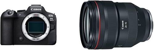 Canon EOS R6 Mark II Cuerpo con firmware de animación de Stop Motion con lente RF 28-70 mm f/2L USM, Negro - 2965C002