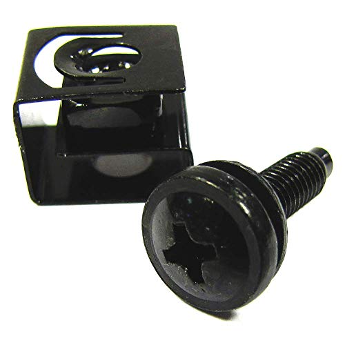 RackMatic - Tornillos M5 para rack-19 50-pack con pestaña de fijación