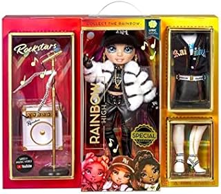 Rainbow High Rockstar Fashion Doll 2 Complete Outfits & Rockband Essentials Choose Carmen Major, Vanessa Tempo, Lyric Lucas (Lyric Lucas)