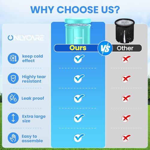 Image of Ice Bath Tub for Athletes-Upgrade 30 Gal Cold Plunge Tub with Cover - Multiple Layered Cold Water Portable Ice Pod for Cleaning Outdoor Indoor