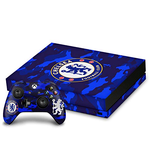 Xbox One X skin Chelsea Football Club sticker vinyle motif camouflage pour console et manettes