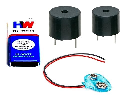 SP Electron CTE049 DIY 5V Buzzer With Hi-Wi 9V Battery & Connector, Combo Of 4, Multi-Color (B0CF4WQH4Y) Amazon Price History, Amazon Price Tracker