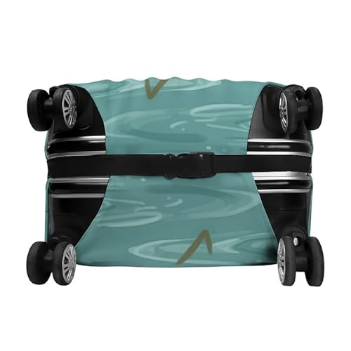 Otters Luggage Cover, Washable Elastic Suitcase Cover Protector Fit 18-32 Inch Luggage 6