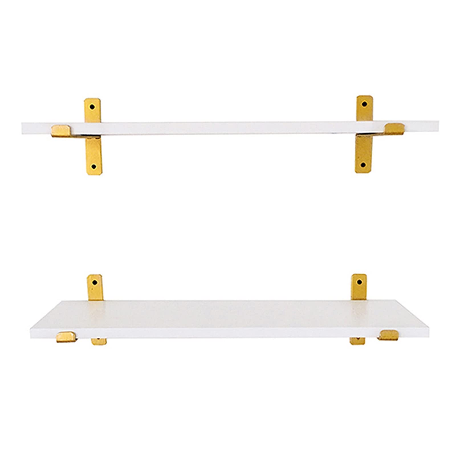 TYUHDUYUR 2Pcs Nordic Style Floating Shelves, Wall Shelves for Living Room Decor, Office & Kitchen Organization Bathroom Organize, Dining Room Decor (White 60cm) (White 80cm)