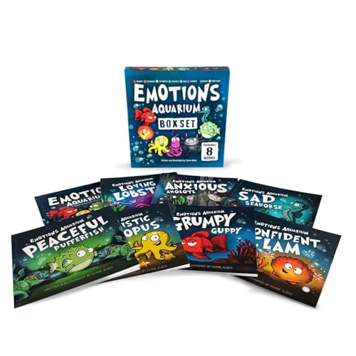 Image of Emotions Aquarium 8 Book Box Set (Books 1-8: Axolotl, Guppy, Clam, Octopus, Lobster, Pufferfish, Seahorse, & Aquarium Crew)