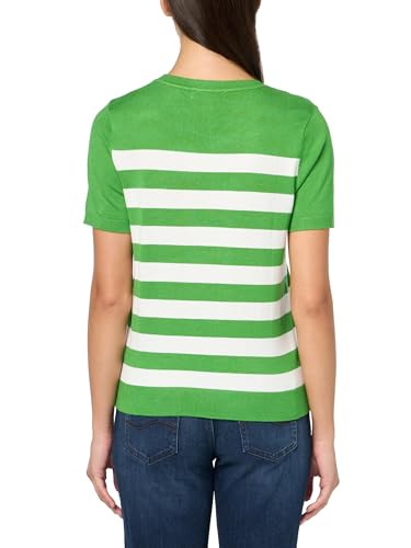 Nautica Women's Crew Neck Stripe Short Sleeve Sweater2