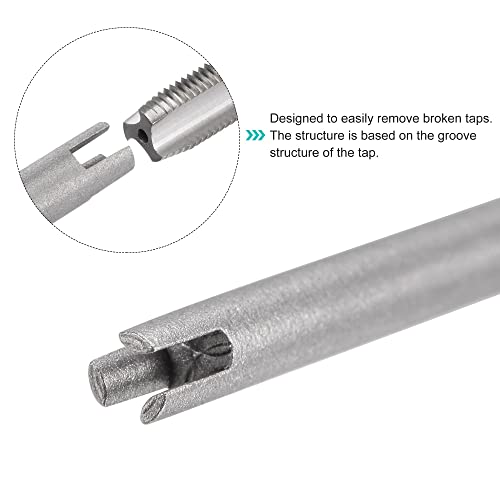 sourcing map Gewindebohrer-Ausdreher M5 / 8–10# (metrisch/Zoll), 3 Flöten, gebrochenes, abisoliertes Gewinde, Gewindebohrer-Entferner, Werkzeug aus Kohlenstoffstahl