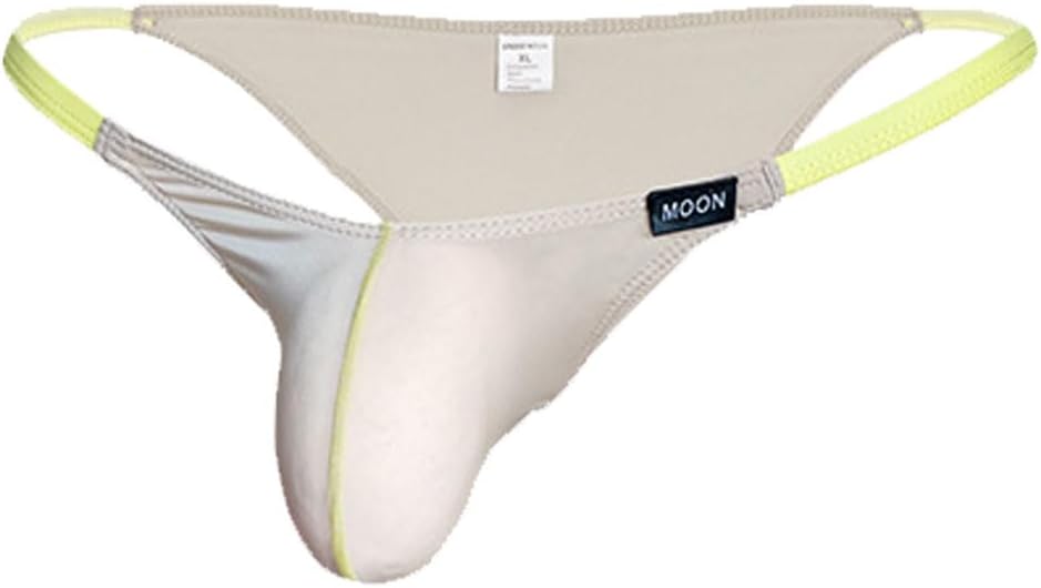 COMLIFE Men's Sexy Low-rise Color Clash Triangle Panties Semi-transparent Ice Silk Breathable Bikini Underwear