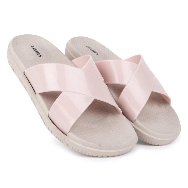 Latest Comfortable & Lightweight Sliders/Flip Flops Slippers with Cross Buckle Strap For Women's And Girl's-image-5
