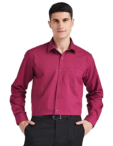 Image of Amazon Brand - Symbol Men's Cotton Formal Shirt | Plain | Full Sleeve - Regular Fit (Available in Plus Sizes)