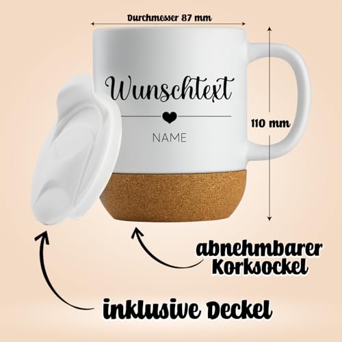 LIEBTASTISCH - Personalisierte Tasse mit Wunschtext, Personalisierte Tasse mit Namen oder eigenem Text, Kaffeetasse personalisiert… – Ansicht 3