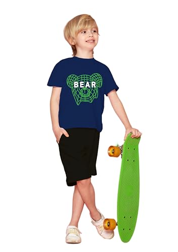 Image of Yazh Texworld Boys Round Neck Blended Cotton T-Shirts | Regular Fit | Half Sleeve | Casual Wear | Trendy | Combo Pack of 5 | Multicolor | Soft, Durable, and Stylish for Everyday use