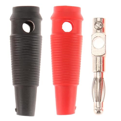 Conector banana 4mm 32A pack 20 piezas rojo y negro miniatura 3