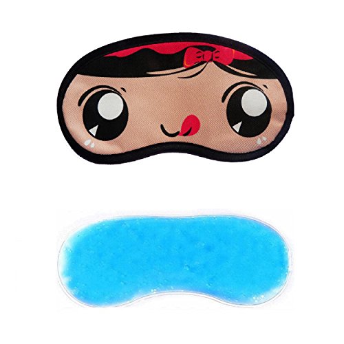 Image of Jenna Red Ribbon Ice Gel Eye Mask for Insomnia, Meditation, Puffy Eye's and Dark Circles