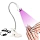 UV Lampe für Gelnägel, Schreibtischleuchte Flexible Schwanenhals-Led Lampe Nägel, Mini Tragbare Nagellampe mit Sicherungsclip, Drehbarer 3W 395NM Nageltrockner zum Aushärten von Nagelkleber (Weiß)