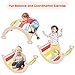 Joyspirit 3 PCS Toddler Indoor Climbing Toy, Wooden Gym Playset, Playground Jungle Gym, Baby Triangle Folding Climbing for Climbing & Sliding