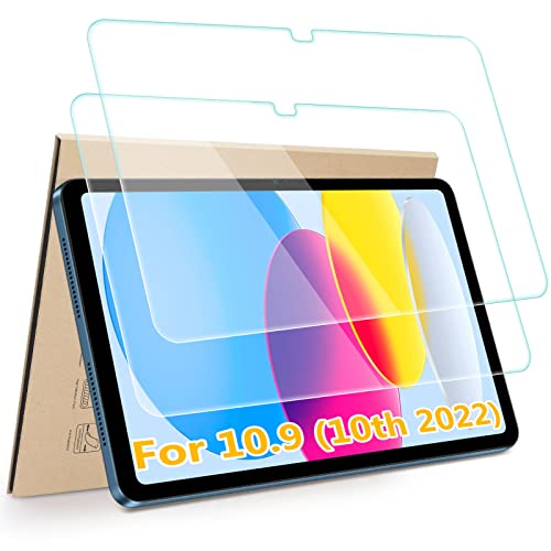 Hianjoo 2枚セット iPad 第11世代 A16 2025 / 第10世代 2022 対応 フィルム 強化ガラス iPad 11世代 11インチ / 10世代 10.9インチ 対応 ガラスフィルム 液晶保護フィルム タブレット 保護フィルム [硬度9H/飛散防止/高透過率]