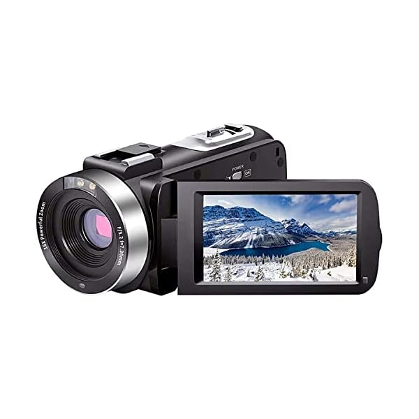 Video Camera Camcorder Full HD 1080P 30FPS 24.0 MP IR Night Vision Vlogging Camera Recorder 3.0 Inch IPS Screen 16X Zoom Camcorders Camera Remote Control with 2 Batteries