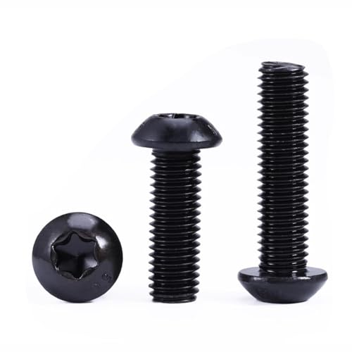 25 Viti M4x20mm Testa Bombata Nero - Acciaio Inox A2 Torx Con Chiavi Incluse - Foto 6