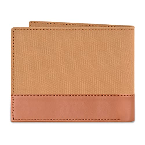 Image of Walrus Zeus II Tan Nature Friendly Vegan Leather Men Wallet with RFID Protection | Stylish Eco-Friendly Accessory | Features 3 Card Slots & Coin Pocket | Durable & Lightweight