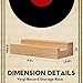 NIUBEST Wood Vinyl Record Shelf Wall Mount, Small Wall Record Holder Display Shelf, Vinyl Record Shelves Record Album Display Holder for LP, CD, Book Art Storage Vintage Home Decor (6, Wood Color)