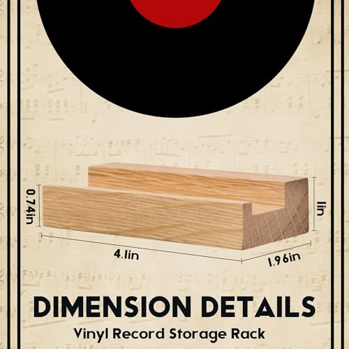 12-Pack 4" Niubest Oak Wall-Mount Vinyl Record Shelf $15.49 & More - image 3