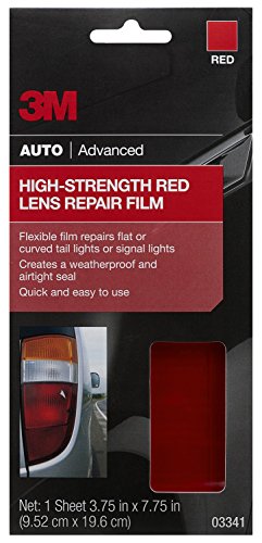 3M Auto High Strength Red Lens Repair Film, 03341, 3.75 In X 7.75 In #TOP4