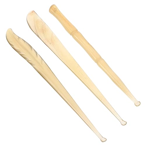 FRCOLOR 3個 耳かき 春の耳垢除去 クリーニングツール 耳掃除アクセサリー 耳垢スクープ 耳掃除ツール 耳垢掃除ツール 耳垢除去スティック 耳垢ピックツール 耳掃除機 好みのクロワッサン